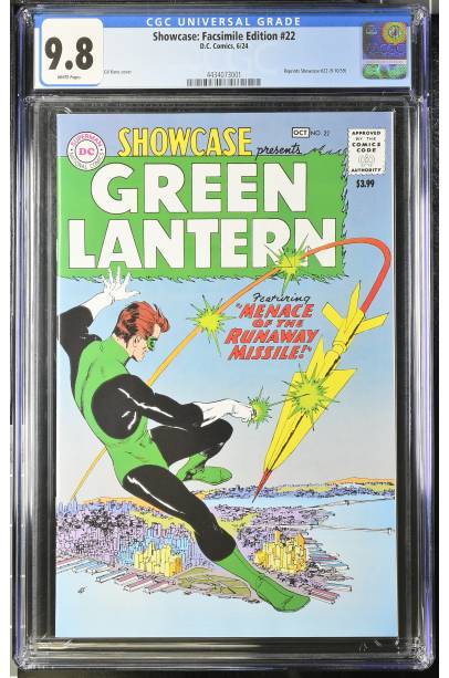 SHOWCASE #22 Facsimile Edition CGC 9.8 FIRST APP OF GREEN LANTERN HAL JORDAN SHOWCASE #22 Facsimile Edition CGC 9.8 FIRST APP OF GREEN LANTERN HAL JORDAN