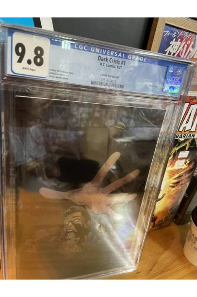 Dark Crisis #1 1 in 100 Greg Capullo Card Stock Foil Var CGC 9.8