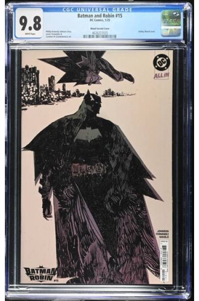 Batman and Robin #15 1 in 25 Ashley Wood Card Stock Var CGC 9.8 FIRST PRINT