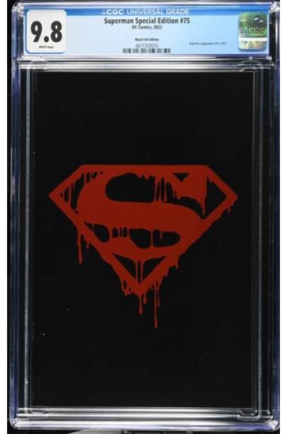 SUPERMAN #75 FACSIMILE SDCC EXCLUSIVE BLACK FOIL VAR CGC 9.8