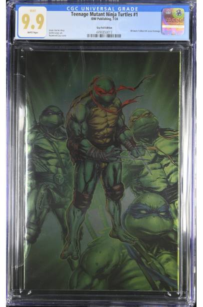 Teenage Mutant Ninja Turtles #1 Ultimate Fallout #4 cover homage VIRGIN FOIL EDITION ( LIMITED TO 500 ) CGC 9.9