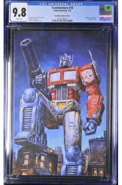 Transformers #16 Optimus Prime cover by Desjardins MEGACON Exclusive Var CGC 9.8 c/w COA
