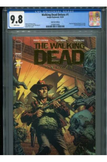 WALKING DEAD DELUXE #1 CGC 9.8 Gold Foil One per store Variant finch