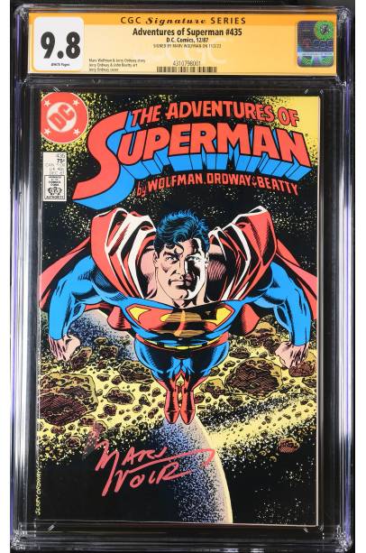 Adventures of Superman #435 CGC SS 9.8 SIGNED BY MARV WOLFMAN