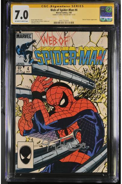 Web of Spider-Man #4 1985 CGC SS 7.0 SIGNED BY GREG LAROCQUE