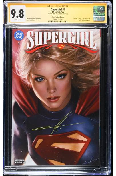 Supergirl #1 Exclusive Var signed by CARLA COHEN CGC 9.8