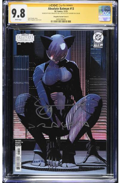 Absolute Batman #13 1 in 25 Nick Dragotta Stealth Mode CGC 9.8 SIGNED BY NICK DRAGOTTA & SIGNED BY SCOTT SNYDER