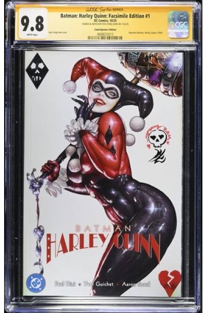 Batman: Harley Quinn: Facsimile Edition #1 SIGNED & SKETCH BY KYU YONG EOM CGC 9.8