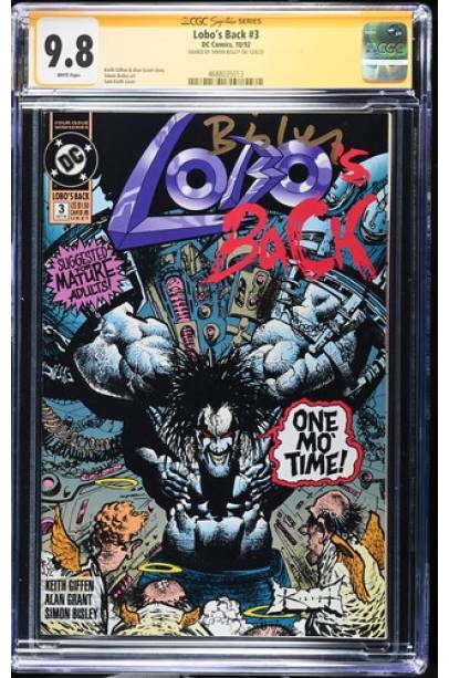Lobo's Back #3 SIGNED BY SIMON BISLEY CGC SIGNATURE SERIES 9.8 1992