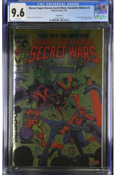 Marvel Super Heroes Secret Wars #5 Facsimile FOIL Edition CGC 9.6