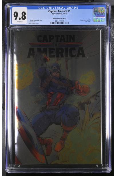 Captain America #1 Andrews FOIL Var CGC 9.8