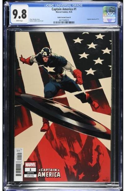 Captain America #1 1 in 25 Valerio Schiti Var CGC 9.8