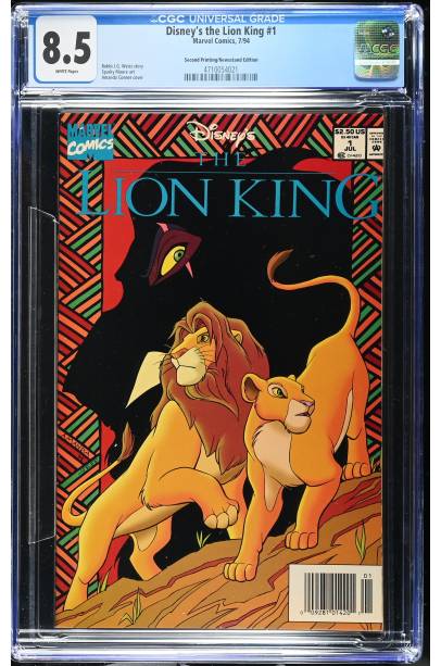 Disney's the Lion King #1 1994 Second Print Newsstand CGC 8.5