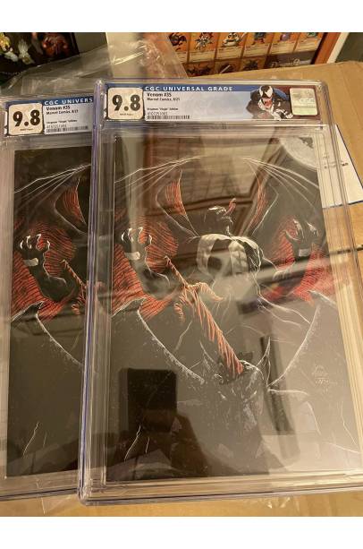 VENOM #35 CGC 9.8 Stegman 1:100 VIRGIN VARIANT 200th Issue+ RARE 9.8 WITH CUSOTMISED VENOM LABEL