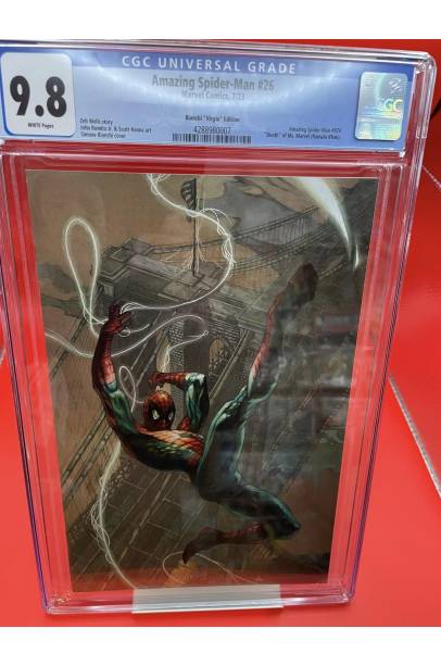 0 Amazing Spider-man #26 1 in 100 Simone Bianchi Virgin Var CGC 9.8
