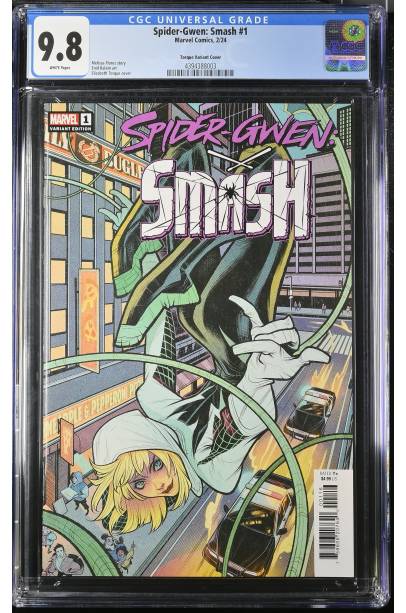 SPIDER-GWEN: SMASH #1 1 IN 25 ELIZABETH TORQUE VARIANT CGC 9.8