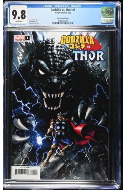 Godzilla vs. Thor #1 1 in 25 Var CGC 9.8