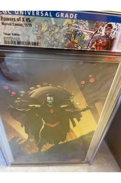 POWERS OF X #5 CGC 9.6 VIRGIN 1:100 VAR WITH CUSOTMISED X-MEN LABEL