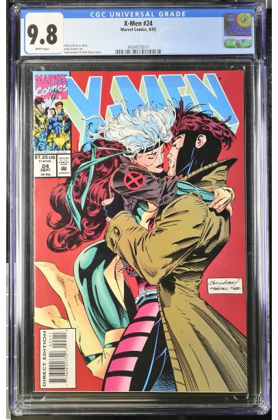 X-Men #24 FRST PRINT 1993 CGC 9.8 CLASSIC ROGUE GAMBIT KISS COVER ANDY KUBERT