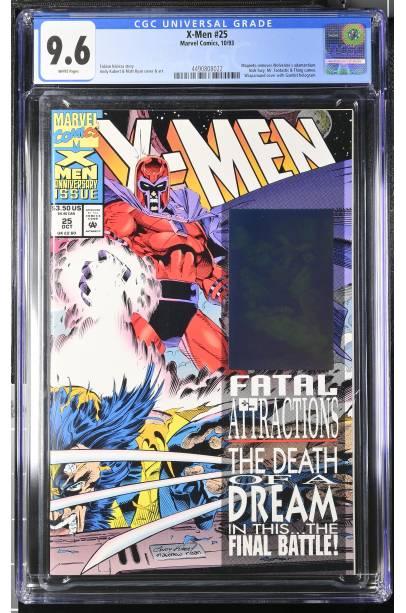 X-Men #25 Key Issue Magneto pulls the adamantium out of Wolverine's body CGC 9.6