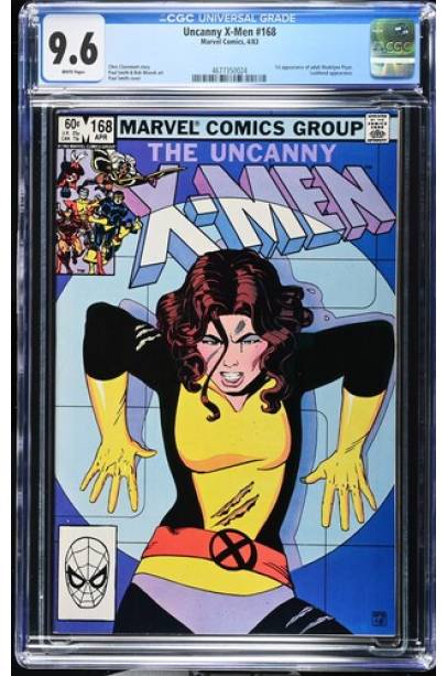 Uncanny X-Men #168 1st appearance of adult Madelyne Pryor CGC 9.6 ( 1983 )