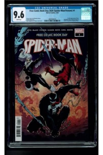 Free Comic Book Day 2020 Spiderman/Venom #1 CGC 9.6 1st Appearance of Virus