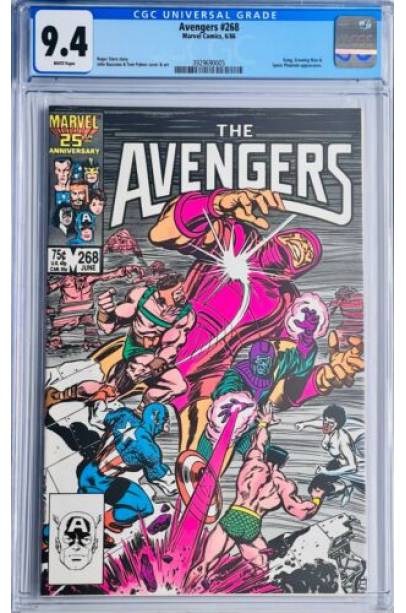 Avengers #268 CGC 9.4 Kang, Growing Man & Space Phantom Appearance! White Pages!