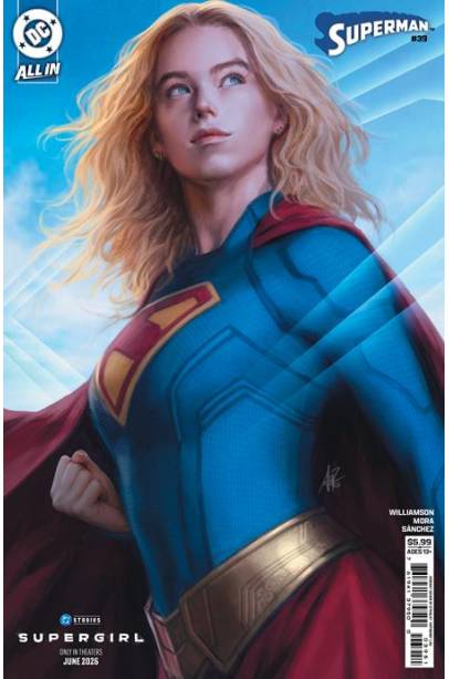 SUPERMAN #39 CVR E STANLEY ARTGERM LAU SUPERGIRL MOVIE CARD STOCK VAR (THE REIGN OF THE SUPERBOYS)