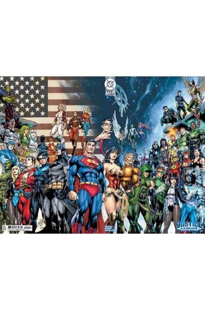 JUSTICE LEAGUE UNLIMITED #1 CVR E ED BENES WRAPAROUND CARD STOCK VAR