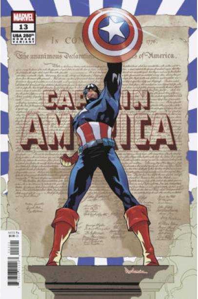 CAPTAIN AMERICA #13 ROGE ANTONIO 250TH HOMAGE VARIANT [ARM]