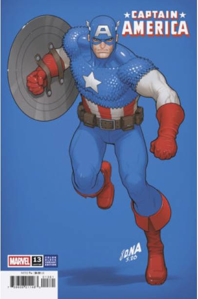 CAPTAIN AMERICA #13 DAVID NAKAYAMA COLOR BLOCK BLUE VARIANT [ARM]