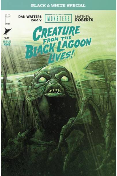 UNIVERSAL MONSTERS CREATURE FROM THE BLACK LAGOON LIVES BLACK & WHITE SPECIAL #1 (OF 2) CVR A MATTHEW ROBERTS