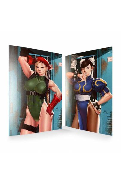 Street Fighter Omega #1 InHyuk Lee variant set of 2 CHUN-LI & CAMMY VIRGIN COVERS !  Limited to 350 copies.