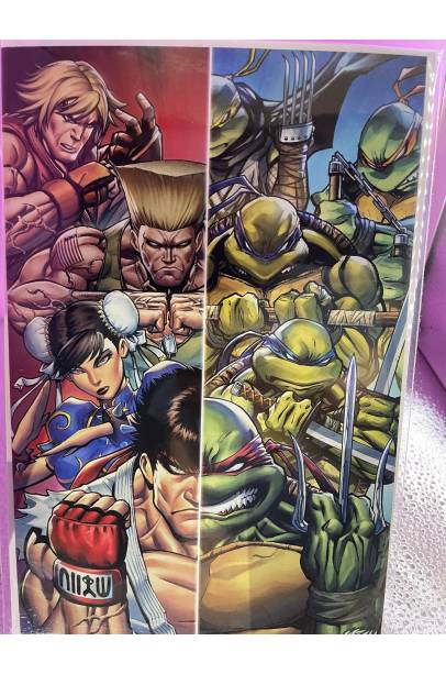 TMNT vs Street Fighter #1 Exclusive Franck Uzan Virgin Var c/w COA