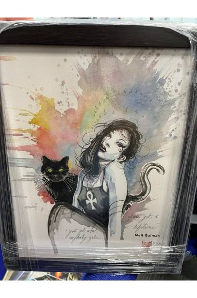 BRAND NEW PRINT!! David Mack paints new Death with customised frame with glass