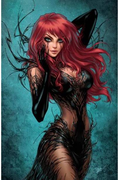 VENOM #23  COVER B VIRGIN BY DAWN MCTEIGUE EXCLUSIVE VARIANT 1st Symbiote Black Widow