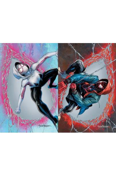 0  AMAZING SPIDER-MAN #59 & MILES MORALES: SPIDER-MAN #23 EXCLUSIVE VIRGIN CONNECTING COVERS - TYLER KIRKHAM SET OF 2