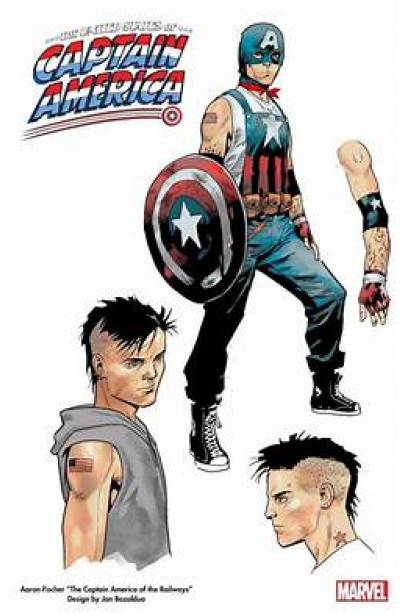 THE UNITED STATES OF CAPTAIN AMERICA AARON FISHER CAPTAIN AMERICA OF THE RAILWAYS 1-5