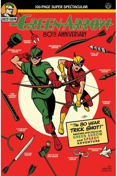GREEN ARROW 80TH ANNIVERSARY 100-PAGE SUPER SPECTACULAR #1 CVR B MICHAEL CHO 1940S VAR FIRST PRINTING