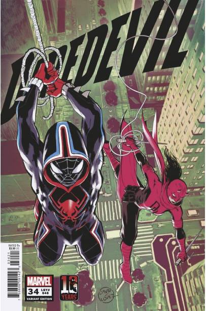 DAREDEVIL #34 MILES MORALES 10TH ANNIV LOPEZ VAR FIRST PRINTING
