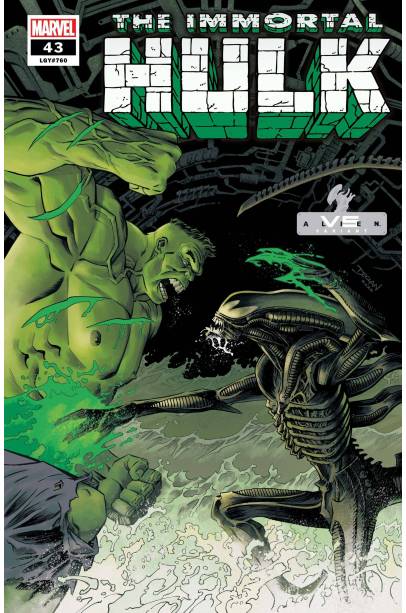 IMMORTAL HULK #43 SHALVEY MARVEL VS ALIEN VAR FIRST PRINTING RECALL VERSION