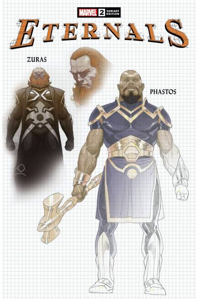 ETERNALS #2 RIBIC DESIGN VAR FIRST PRINTING